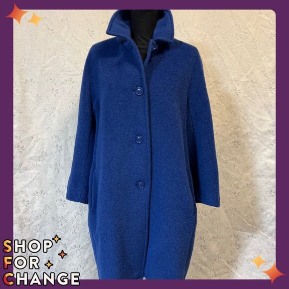 WEEKEND MaxMara Blue Coat size 10 - Picture 5 of 9